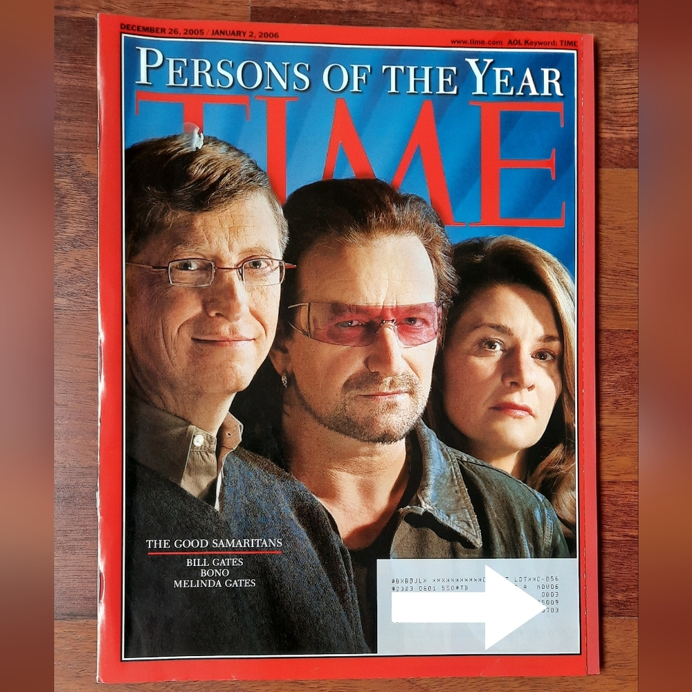 🆕️ Time Magazine Persons of the Year 2005 2006 Gates Bono Cover